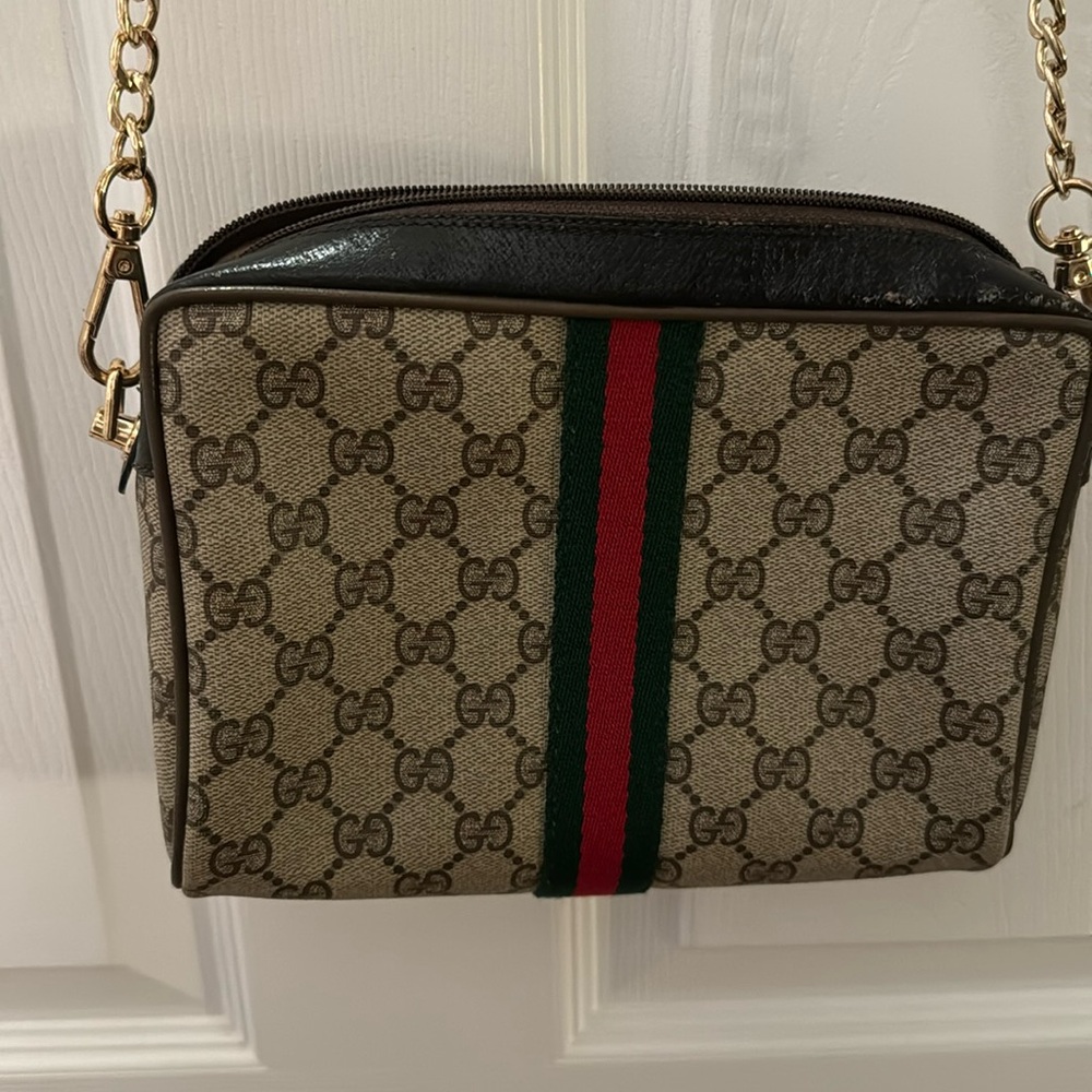 Gucci GG Pattern Shoulder Bag 💼 Green/Red